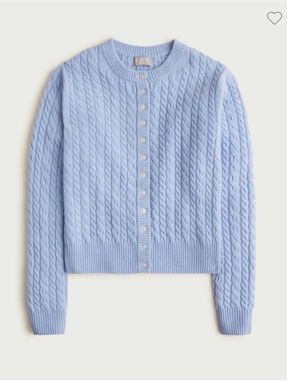 J. Crew featherweight cable knit cashmere cardigan sweater brand new NWT M med